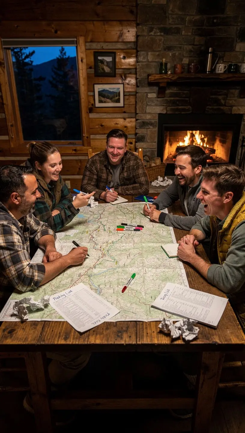 Zielony las z gęstymi drzewami i szlakiem turystycznym